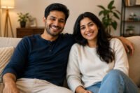 A-couple-sitting-comfortably-together-on-a-couch